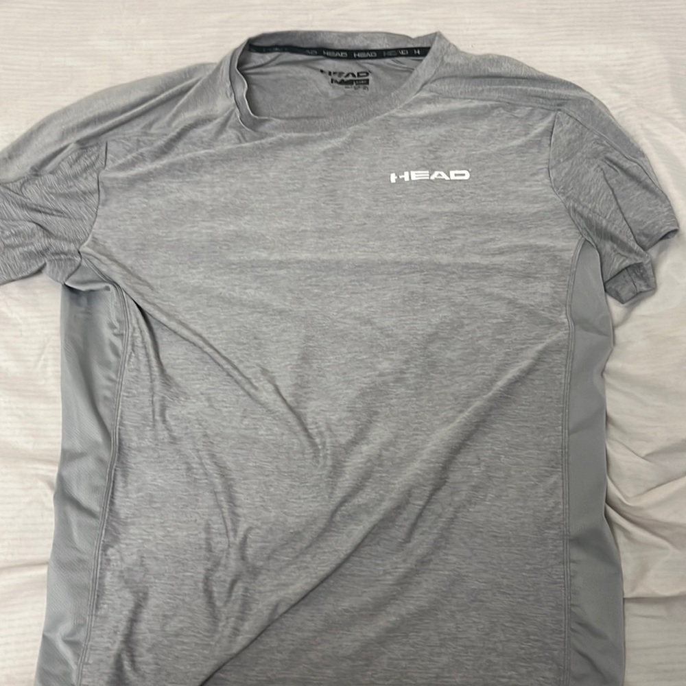Men's Large Size Gray Dry Fit Athletic Shirt